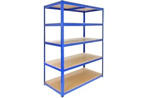 Monster Racking - Scaffale T-Rax in Acciaio Senza Bulloni Blu 120cm x 60cm x 180cm