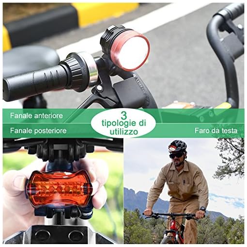 GHB 9LED Faro per Bici Luce MTB Faro Bicicletta 15000LM 3 Modalità Per