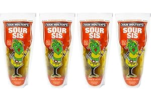KD Supplies Van Holten's Pickle In-a Pouch Variety Pack of 4 pickles - No Refrigeration Required (Sour Sis)