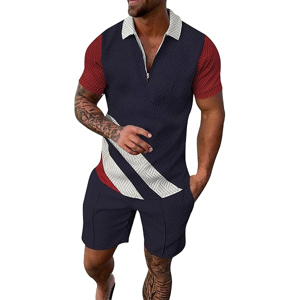 Ensemble Sport été Homme - Short + T-shirt Manches Courtes - Survêtement 2 Pièces - Sportswear Décontracté