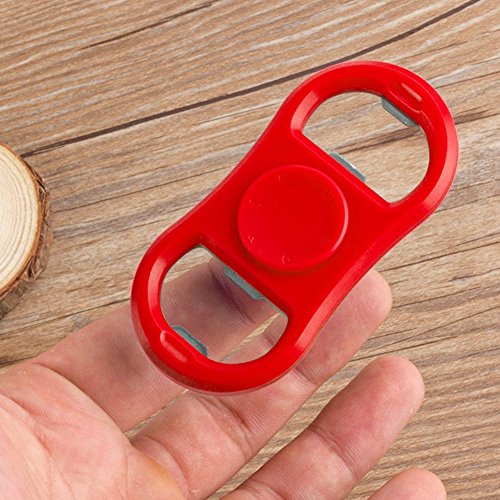 KOTiger Creative Multifunktions-Flaschenöffner Handspinner Fidget Finger Gyro Fingerspitzen Spielzeug (rot) - 2