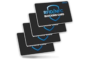 WHonor RFID Blocking Card 4 Pack, Debit Credit Card Protector, Anti-Theft Contactless NFC Blocker, Entire Wallet Protection