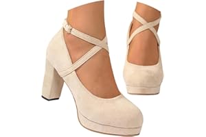 Bastwahl Pumps Damen Breite Füße Schuhe - Elegant Absatzschuhe Kleiner mit Absatz Hochzeitsschuhe Sommer Tanzschuhe Bequem Damenschuhe Halbschuhe Highheels Trachtenschuhe Für Riemchen Dirndl