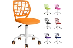 Beltom® Sedia ergonomica da scrivania cameretta computer casa studio ufficio studenti adolescenti, ideale per bambini. Regolabile in altezza e girevole a 360° - Arancione