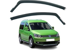 AirFlux Set mit 2 Windabweisern, kompatibel mit Volkswagen Caddy MK3 2003-2014, klassisch, dunkelgrün, selbstklebend, für Vans