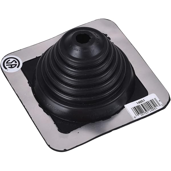 Oatey 14052 Master Flash Universal Roof Flashing – Fits 1/4 To 4 Inch Pipes, Pitch Up To 45°