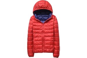 PEUIGNAO Chaqueta Plumas Reversible Ligeros Mujer Capucha Invierno Plumifero Ultraligero Mujer Plumífero Ligero Anorak Mujer Plumon Down Puffer Jacket Plumiferos Abrigo Cazadora Plumas Pluma Mujer Plumones