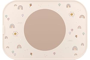 Mepal - Tovaglietta Mio - Il cerchio antiscivolo mantiene tutto in posizione - Facile da pulire, cerchio rimovibile - Materiale resistente - Lavabile in lavastoviglie - Sunshine & Rainbow