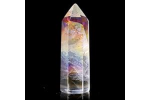 XIANNVXI 2" White Quartz Crystal Wand Healing Crystals Wand Tower Natural Gemstone Stone Hexagonal Point Wand for Reiki Meditation Therapy Energy Direction