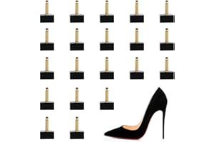 OWNKIM Set mit 10 Paaren Ersatz Absätze für Schuhe - Hochwertige Stifte für Stöckelschuhe - Vielfältige Größen und Langlebige Materialien - Schwarz (8-12 mm, U-Form)