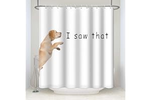 SDOTPMT 122x183cm Carino Animale Tenda da doccia Stampato in 3D Modello Cane Amante Tenda da bagno Buffo Animali domestici Tema Tenda da doccia Tessuto Poliestere per Bambino Bagno con ganci
