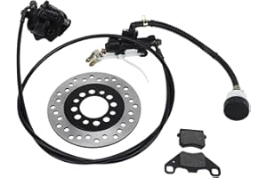 AMONIDA Hydraulisches Scheibenbremsen-Kit, Universeller Go-Kart-Scheibenbremssatz Bremsbelag für 50 Bis 250 Dirt Bike Quad ATV Go Kart