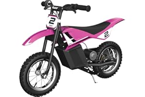 Razor MX125 Dirt Rocket, moto da cross elettrica con geometria da autentica moto da cross, trazione posteriore, motore a catena da 100 watt e coppia elevata, per bambini dai 7 anni in su.