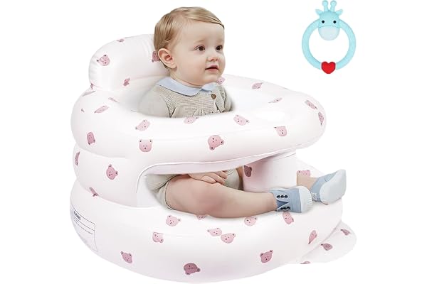 AYESY Barn uppblåsbar sits, bärbar uppblåsbar stol soffa ryggsoffa sommar uppblåsbar barnstol med tandpinne mjuk säkerhet inbyggd luftpump D