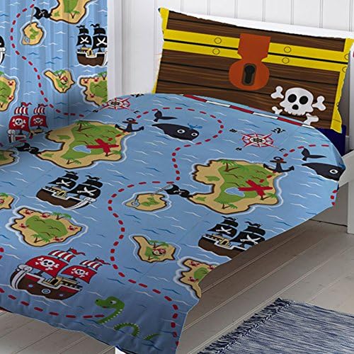 Pirates Single Duvet Set and Curtains Combo Deal
