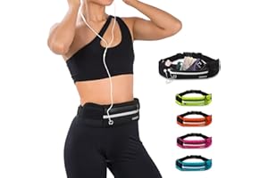 ‎JUEACHY Jueachy Ultraleicht Laufgurt für Handy, Wasserdicht Hüfttasche, Sportgürtel, Fitnessgürtel, Lauftasche, Running Belt für Damen und Herren, Passt iPhone 12/11/X /8/7/6, Samsung, Huawei, Xiaomi und mehr
