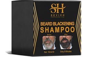 ‎SEVICH SEVICH Black Beard Dye Shampoo, Bartpflege Repair Grey Cover Schnurrbart Conditioner Weichspüler, parfümfrei