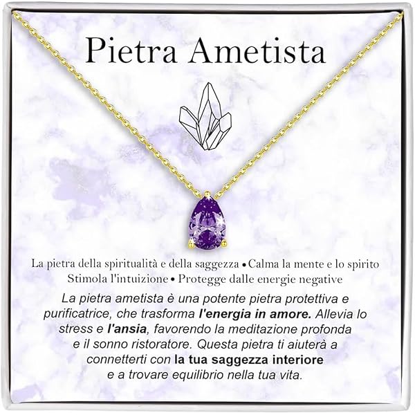 Ciondolo Ametista drusina dorata - Vibrazioni Cristalline