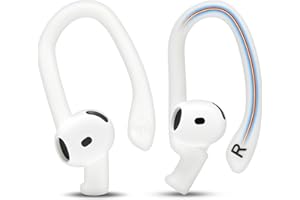WC HookZ Compatible With Airpods 4 - Adjustable Custom Fit Over-Ear Hooks by Wicked Cushions | Malleable Core for Individual Fit, Secure & Comfortable, Patent Pending | White