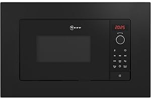 NEFF HLAWG25S3 Mikrowelle, N30, 50x38 cm (BxH), LED Display, Automatikprogramme, Easy Clean, Easy Clock, Schwarz