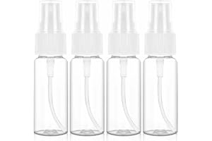 Hanyousheng 4 Pezzi Flaconi Spray, 20ml Bottiglia Spray, Flacone Spray Vuoto, Plastica Trasparente Flacone Spray, Bottiglia Spray Vuota, per Liquido Viaggio Cosmetico,Trasparente