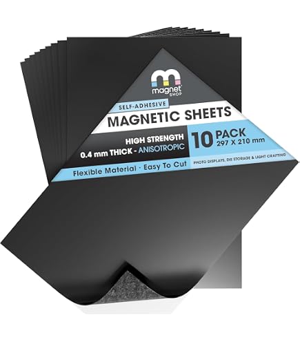 Foglio Magnetico Autoadesivo Extra Spesso 1,5 Mm - Magnete Resistente Da Tagliare Per Artigianato, Frigo, Cancelleria E Fai Da Te