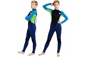 SUMMSHALL Muta Termica per Bambina Bambini, Gioventù Muta da Sub Intero 2.5mm Neoprene per Surf Diving Snorkeling Nuotare UV 50+ Protezione Solare