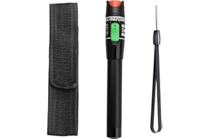 XINZHIZHU 30mW Localisateur Visuel de Défauts Testeur de Fibre Optique Stylo de Test de Câble Portable avec 2,5 mm Interface 30KM de portée pour Câbles Monomodes et Multimodes(Green)