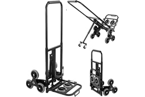 sogesfurniture Heavy Duty worek wózek wózek schody wspinaczka ciężarówka ręczny wózek wspinaczkowy wózek wspinaczkowy z teleskopowym uchwytem i rolkami asystentowymi do wspinaczki schodowej, nośność: 150 kg, BHEU-KT-2025B