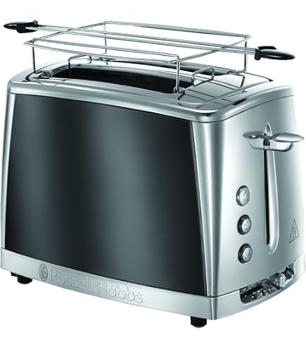 Grille-pain Russell Hobbs Luna – 2 Fentes Extra Larges, 6 Niveaux De Brunissage, Fonction Décongélation – Design Cuivre Et Inox