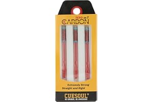 CUESOUL TERO AK7 en Arbre de fléchette en Carbone/Tige Télescopique de Printemps intégrée,Ensemble de 3 pcs