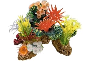 Nobby Pierre de Corail avec Plantes Décoration pour Aquarium 19 x 15 x 15 cm