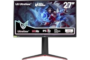 LG UltraGear 27GP850P-B Ecran PC Gaming 27" - dalle Nano IPS résolution QHD (2560x1440), 1ms GtG 165Hz (180Hz O/C), HDR 400, DCI-P3 98%, AMD FreeSync Premium, compatible NVIDIA G-Sync, HDMI 2.0