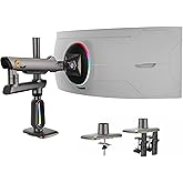 NB Ergonomic Ağır Hizmet Monit&ouml;r&uuml; Tutucu, Ultra Geniş Ekranlar i&ccedil;in, 32 ila 60 in&ccedil; D&uuml;z Kavisli - Y&uuml;k Maksimum 20 kg, Ekran Tu