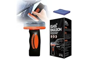 HAOKELAI Q4 Glass Guard, Hand-Held Glass Emulsion Cleaner, Automotive Oil Film Cleaning Brush, Easy-to-Use, Oil Film Remover for Windows, Mirrors, and Surfaces