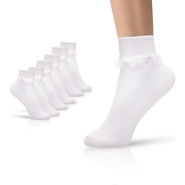 4 Paia Di Calze A Mezza Gamba O Al Ginocchio Con Decorazione