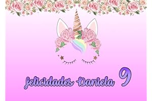 OBLEA PERSONALIZADA OBLEA de Unicornio Personalizada con Nombre y Edad para Pastel o Tarta, Especial para cumpleaños, Medida Rectangular de 28x20cm