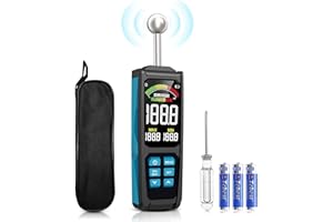 DURFICST Medidor de Humedad, DURFIST Medidor Humedad de Pantalla a Color HD de 3 Pulgadas con Bolsa de Tela, Probador de Humedad de Madera de Análisis de Profundidad de 20-40 mm