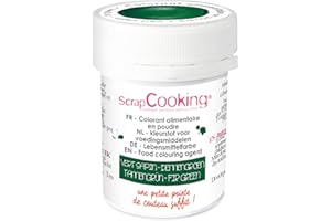 ScrapCooking - Colorant Artificiel en Poudre Vert Sapin 5g - Ingrédient Pâtisserie Professionnel pour Gâteaux, Crèmes, Entremets, Macarons, Biscuits - Fabriqué en France - 4048