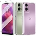 Custodia Morbida In Silicone XINYEXIN Per Motorola Moto E14/G24/G04 - Design A Bordo Dritto Con Motivo Gattino Verde