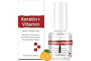 MAGGIDEA Keratin + Vitamin C Nail & Cuticle Oil, Nail Strengthener & Growth Treatment, Moisturizing Repair Oil for Dry Damaged Nails, Nourishing Cuticle Care with Keratin Protein for Strong Healthy Nails