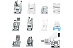 TEOKANTZ Set di Piedini per Macchina da Cucire, 11 Piedini Macchina da Cucire Compatibile con la Macchina da Cucire Domestica - W6 Brother Singer Privileg Janome Husqvarna