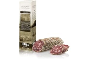 ‎SALUMI PASINI Driss il Salame Salumi Pasini® | Ganze Salami | Italienisches Schweinefleisch | 450 gr | Scharfer Geschmack | Ausgezeichnet als Aperitif