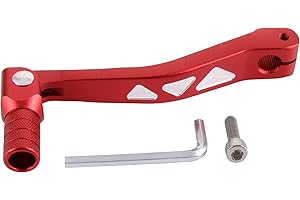 GOOFIT Rouge Cnc 0,47 Pouce Universel Moto Levier De Vitesse Pliable En Aluminium Avec Outils De Remplacement Pour La Plupart Des Dirt Pit Bikes ATV UTV Moto