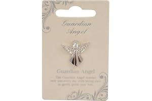 Guardian Angel Silver Coloured Angel Pin With Gem Stone Sentimental Gift Idea