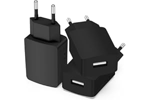 LUOSIKE Ładowarka USB 5V2A-3SZT, Zasilacz USB, Adapter USB, Wtyczka USB, Kompatybilny z Telefonów (iPhone, Samsung, Google itp.), Tabletów (iPad itp.), Powerbanków, Słuchawek i Innych Małych Urządzeń
