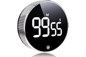 KUKUPOW Timer da Cucina, Cucina con Display Magnetico a LED, Timer Digitale Programmabile don Volume e Luminosità Regolabili, Può Essere Utilizzato in Cucine, Palestre, Uffici, Aule Studio