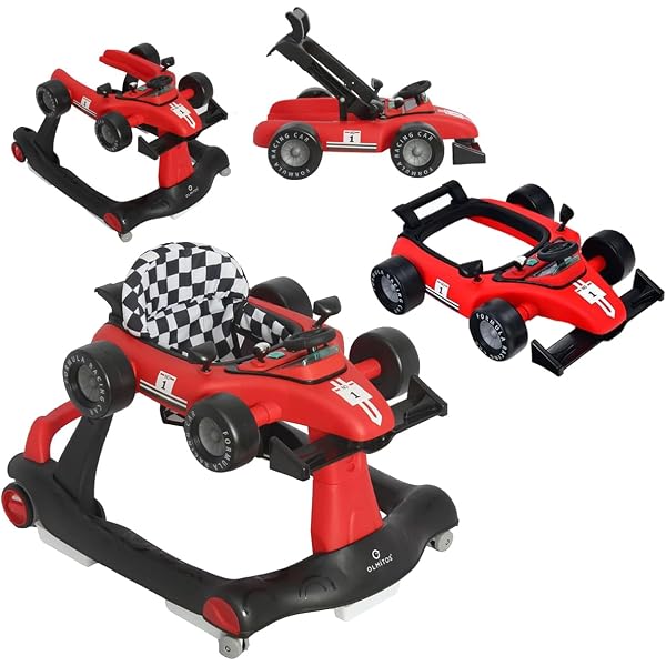 Trotteur Bébé 4 En 1 LIFEZEAL - Pliable Et Réglable 6-18 Mois - Avec Jouets Musicaux