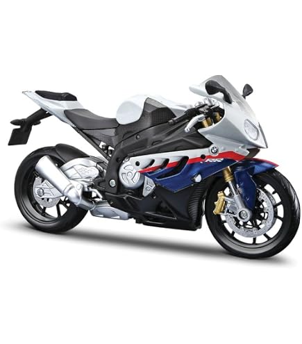 Risopen 1/12 BMW S1000RR Moto Miniature Alliage – Modèle Diecast Sport Blanche Collectionnable