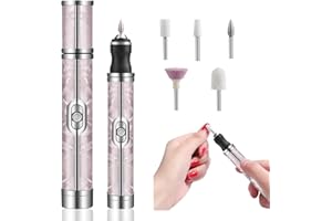 KDJXZ Electric Nail File for Thick Toe Nails,Nail Grinder with 5 Replacement Heads, Professional 4-Speed Electric Toe Nail File,Can Adapt to Various Nail Conditions and Shapes